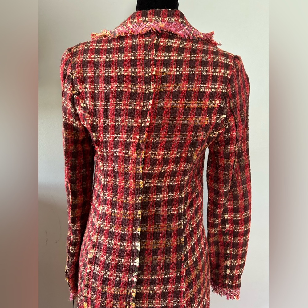 True Meaning Red and Pink Chevron Blazer - Picture 4 of 12